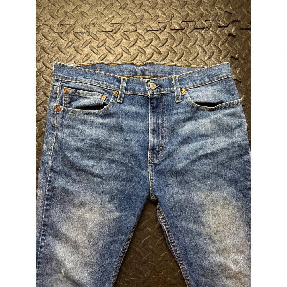 Levis 510 Skinny Fit Mens Jeans 34x32 Medium Wash Blue WaterLess 05510-0721
